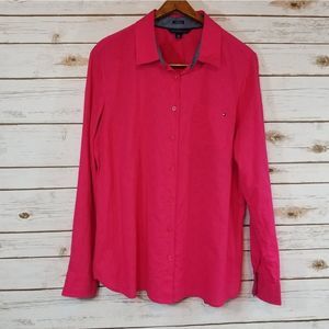 Tommy Hilfiger | Hot Pink Button Up Top